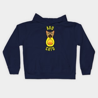 Funny Cat Avocado Kids Hoodie